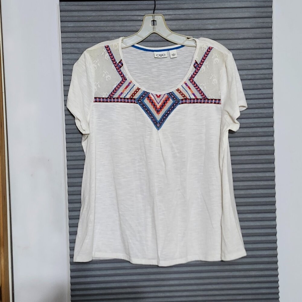 Cato / Daisy Fuentes womans top size L - Picture 2 of 14